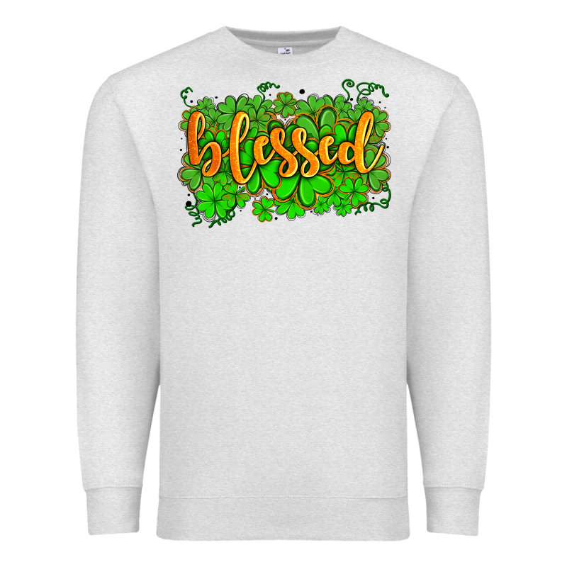 Blessed With  Shamrocks Premium Sweatshirt by AdoDesignShop | Teevron