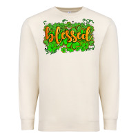 Sandshell blessed with  shamrocks Premium Sweatshirt - AdoDesignShop