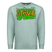 Seafoam blessed with  shamrocks Premium Sweatshirt - AdoDesignShop