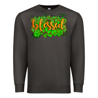 Smoke blessed with  shamrocks Premium Sweatshirt - AdoDesignShop