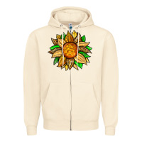 Sandshell pineapple sunflower Zipper Hoodie - Zillion Design Studio