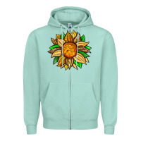Seafoam pineapple sunflower Zipper Hoodie - Zillion Design Studio