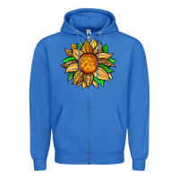 True Royal pineapple sunflower Zipper Hoodie - Zillion Design Studio