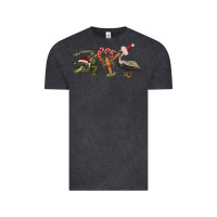 Vintage Black Christmas alligator pelican crawfish Vintage Tee - BarkalooDesign