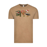 Vintage Coffee Christmas alligator pelican crawfish Vintage Tee - BarkalooDesign