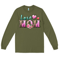 Army Green love mom Long Sleeve Tee - Zillion Design Studio