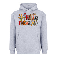 Heather Grey why hello there fall Heavyweight Hoodie - AdoDesignShop