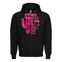 Black Her Fight Is Our Fight Cancer Zipper Hoodie - texasbilliewilder