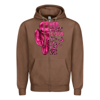 Chestnut Her Fight Is Our Fight Cancer Zipper Hoodie - texasbilliewilder