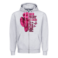 Heather Grey Her Fight Is Our Fight Cancer Zipper Hoodie - texasbilliewilder