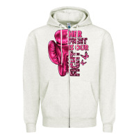 Oatmeal Heather Her Fight Is Our Fight Cancer Zipper Hoodie - texasbilliewilder