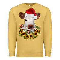 Antique Gold calf sunflower christmas Premium Sweatshirt - JahusDesignShop