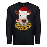 Black calf sunflower christmas Premium Sweatshirt - JahusDesignShop
