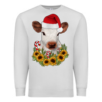 Dove Grey calf sunflower christmas Premium Sweatshirt - JahusDesignShop