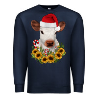 Navy calf sunflower christmas Premium Sweatshirt - JahusDesignShop