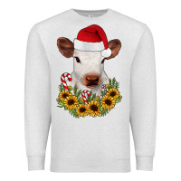 Oatmeal Heather calf sunflower christmas Premium Sweatshirt - JahusDesignShop