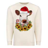 Calf Sunflower Christmas Premium Sweatshirt | Teevron