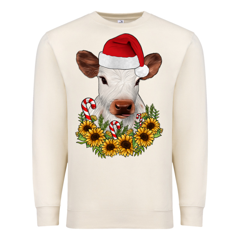 Calf Sunflower Christmas Premium Sweatshirt by JahusDesignShop | Teevron