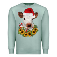Seafoam calf sunflower christmas Premium Sweatshirt - JahusDesignShop