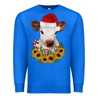 True Royal calf sunflower christmas Premium Sweatshirt - JahusDesignShop