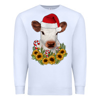 White calf sunflower christmas Premium Sweatshirt - JahusDesignShop