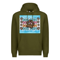 Army Green dog mom Premium Hoodie - MaliasSmallBusiness