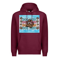 Burgundy dog mom Premium Hoodie - MaliasSmallBusiness