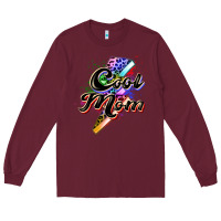 Burgundy cool mom Long Sleeve Tee - Zillion Design Studio