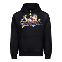 Black meowica cat Urban Hoodie - NancyCooperArtShop