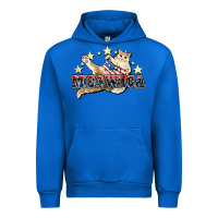 Cobalt meowica cat Urban Hoodie - NancyCooperArtShop