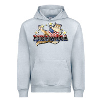 Heather Grey meowica cat Urban Hoodie - NancyCooperArtShop