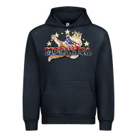 Navy meowica cat Urban Hoodie - NancyCooperArtShop