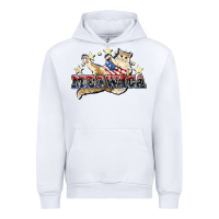 White meowica cat Urban Hoodie - NancyCooperArtShop