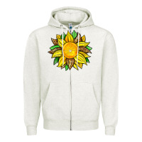 Lemon Sunflower Zipper Hoodie | Teevron