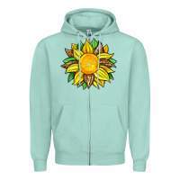 Seafoam lemon sunflower Zipper Hoodie - Zillion Design Studio