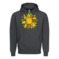 Smoke lemon sunflower Zipper Hoodie - Zillion Design Studio