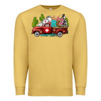Antique Gold rca nurse truck with cactus Premium Sweatshirt - AdoDesignShop