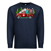 Navy rca nurse truck with cactus Premium Sweatshirt - AdoDesignShop