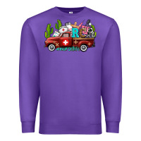 Purple rca nurse truck with cactus Premium Sweatshirt - AdoDesignShop