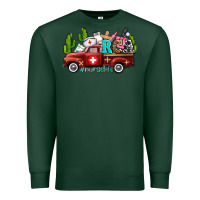 Sports Green rca nurse truck with cactus Premium Sweatshirt - AdoDesignShop