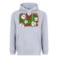 Heather Grey baseball glove background Heavyweight Hoodie - JahusDesignShop