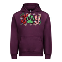 Mauve Wine joy with dog paw Urban Hoodie - MaliasSmallBusiness