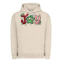 Pigment French Oak joy with dog paw Urban Hoodie - MaliasSmallBusiness