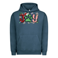 Pigment Midnight Navy joy with dog paw Urban Hoodie - MaliasSmallBusiness