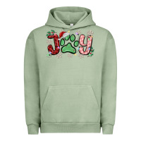 Pigment Oil Green joy with dog paw Urban Hoodie - MaliasSmallBusiness