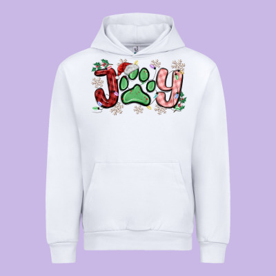 Joy With Dog Paw Urban Hoodie Designed By Maliassmallbusiness