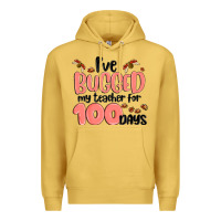 Antique Gold i have bugged my teacher for 100 days Premium Hoodie - MaliasSmallBusiness