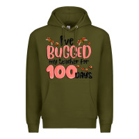Army Green i have bugged my teacher for 100 days Premium Hoodie - MaliasSmallBusiness