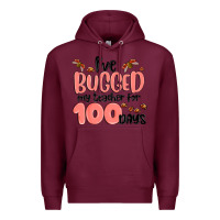 Burgundy i have bugged my teacher for 100 days Premium Hoodie - MaliasSmallBusiness