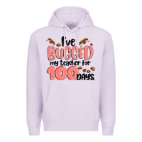 Lilac i have bugged my teacher for 100 days Premium Hoodie - MaliasSmallBusiness